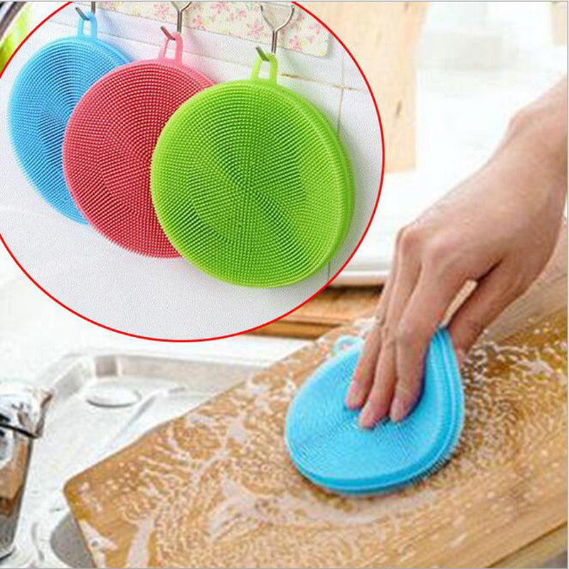 Kitchen Accessories Silicone Dish Washing Brush Bowl Pot Pan Wash Clea –  CleopardStore